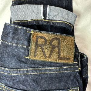 Double RL Ralph Lauren‎ Women's 26 Japan Woven Selvedge Jeans Dark Wash Denim